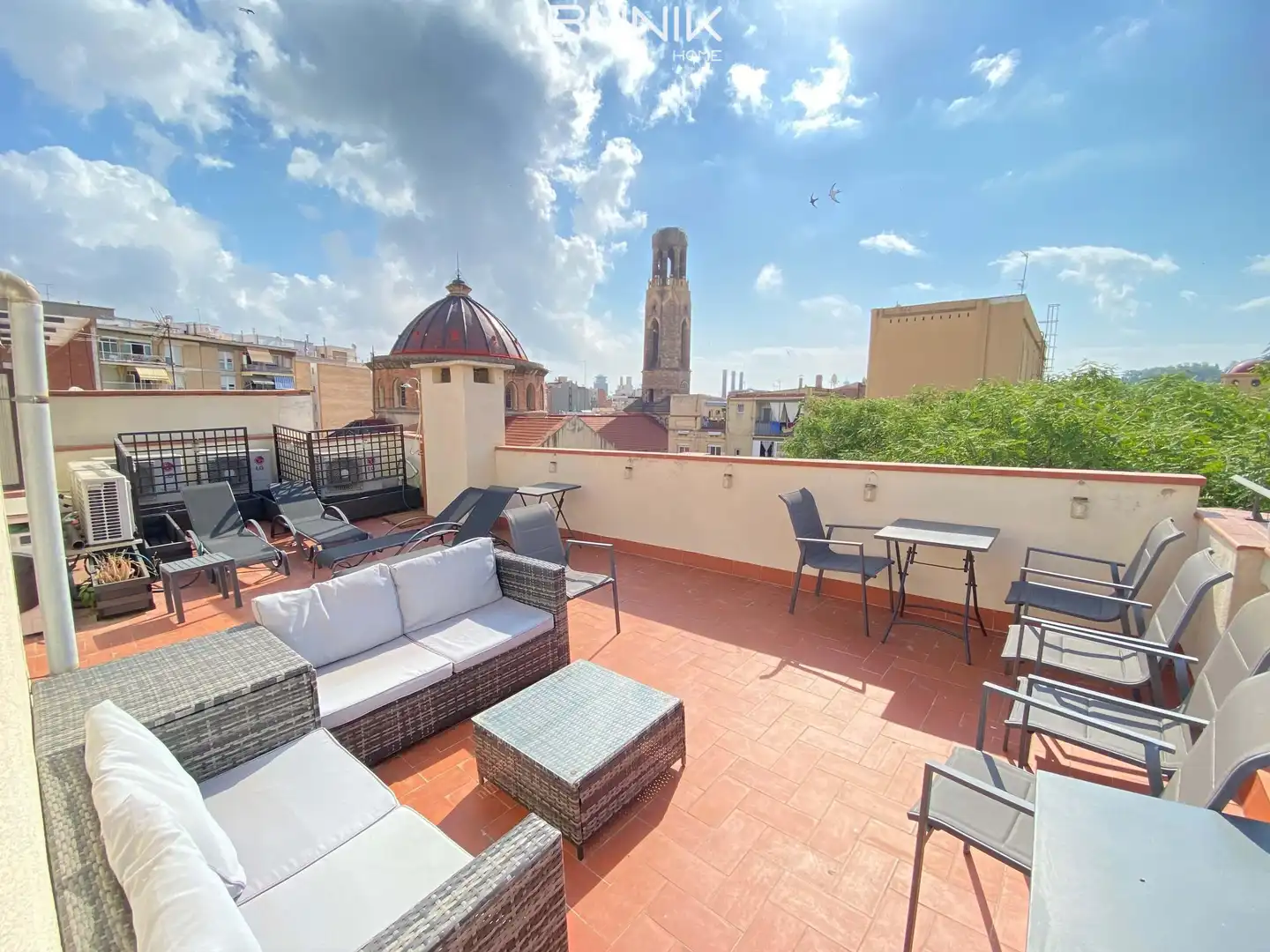 Terrasse von Wohnung zur Miete in  Barcelona Capital mit Klimaanlage, Heizung und Parkett
