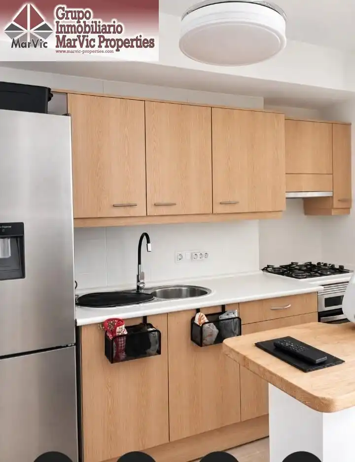 Cocina de Apartamento en venta en Villajoyosa / La Vila Joiosa con Aire acondicionado, Jardín privado y Amueblado