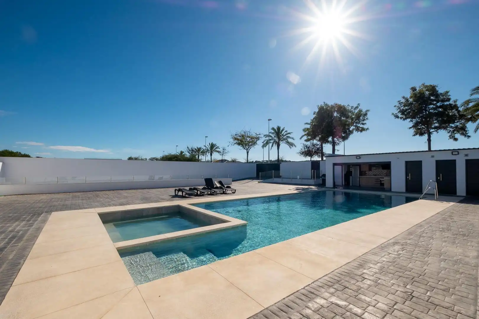 Swimming pool of Houses for sale in Ayamonte  with Air Conditioner, Private garden and Storage room