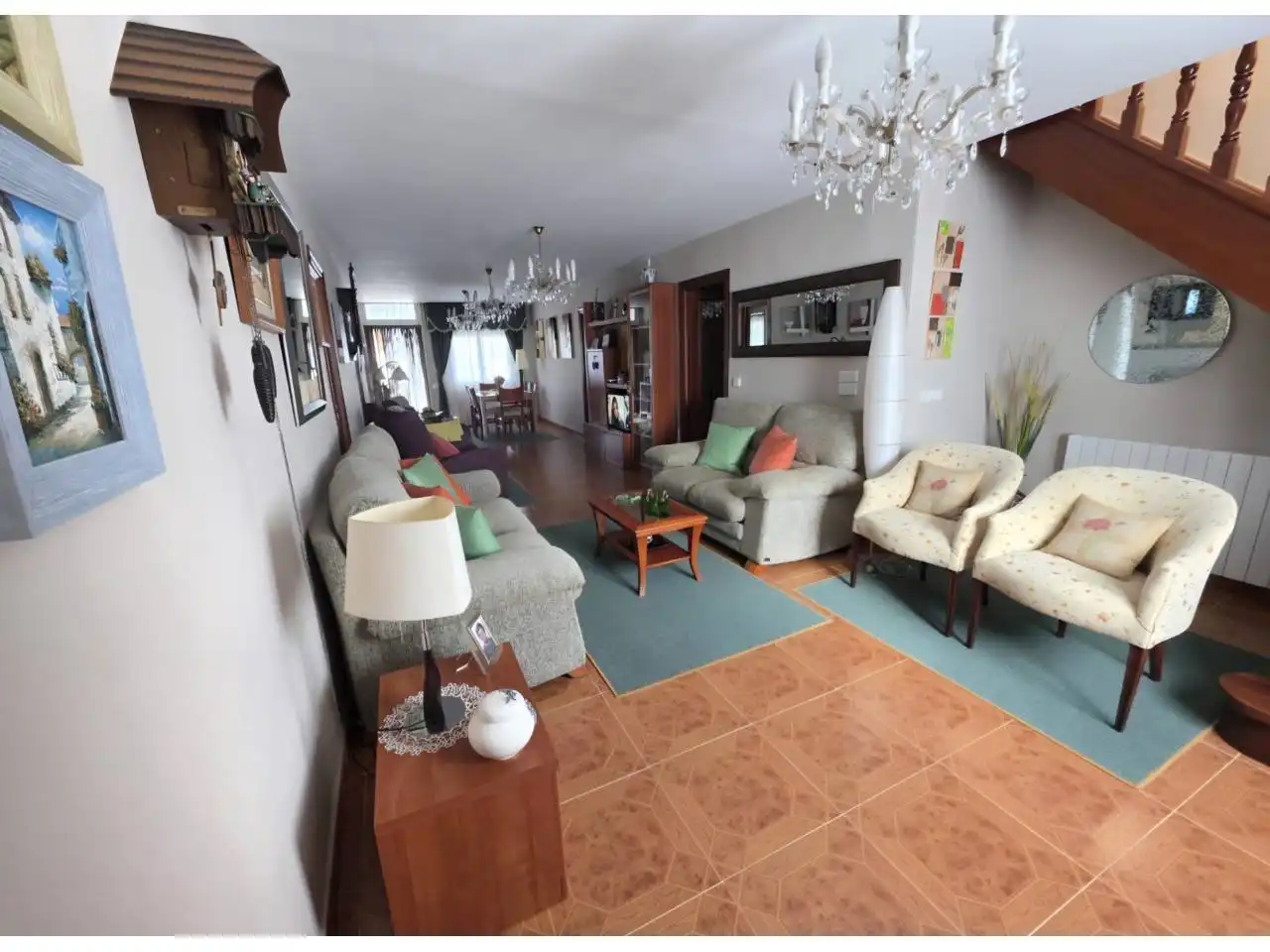 Sala de estar de Casa o chalet en venta en Puente Viesgo con Jardín privado y Amueblado