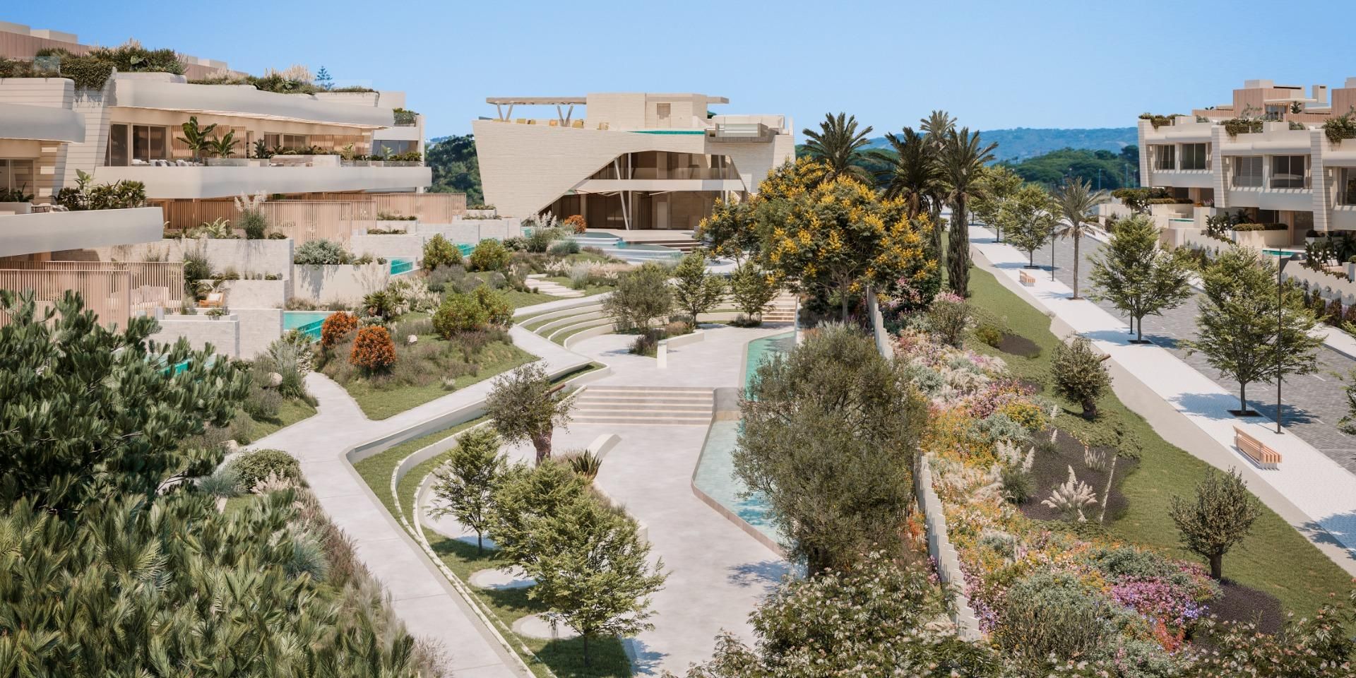 Vista exterior de Casa adosada en venda en Marbella amb Aire condicionat, Calefacció i Jardí privat