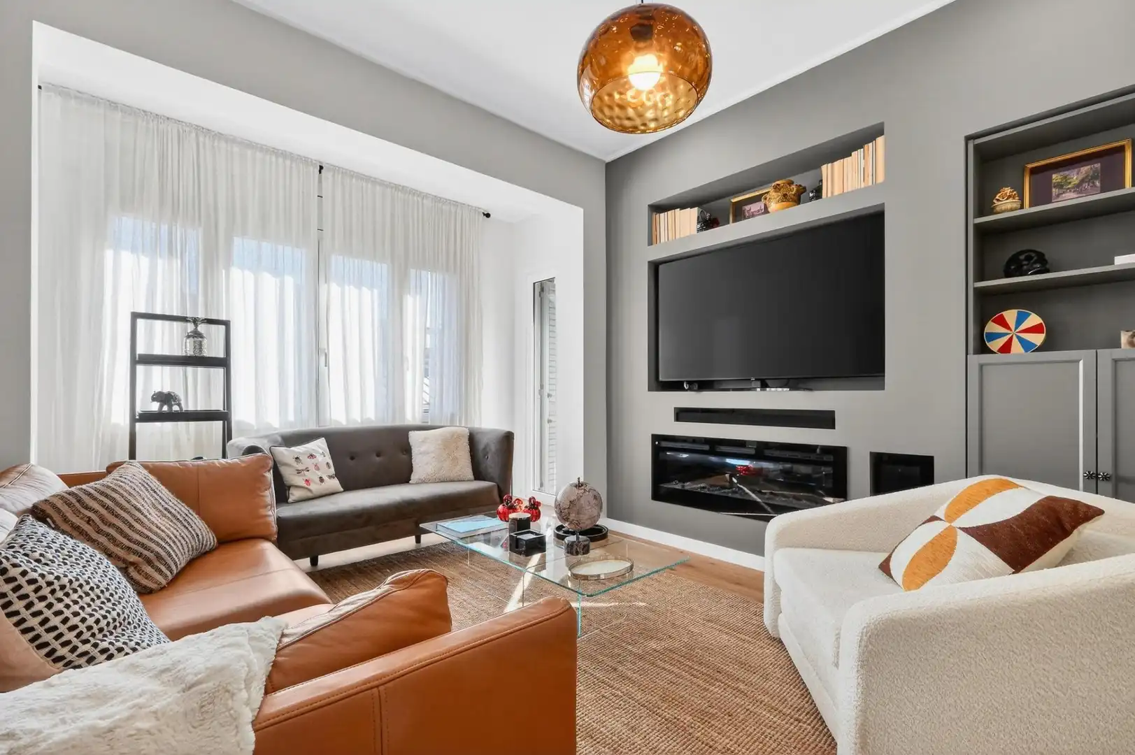 Sala de estar de Piso en venta en Girona con Calefacción y Balcón