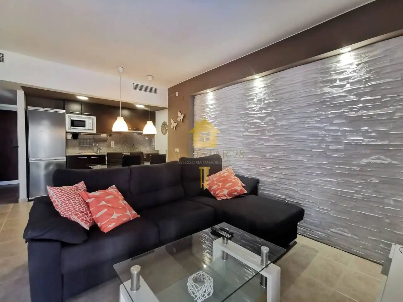 Sala de estar de Piso de alquiler en Roses con Aire acondicionado, Terraza y Trastero