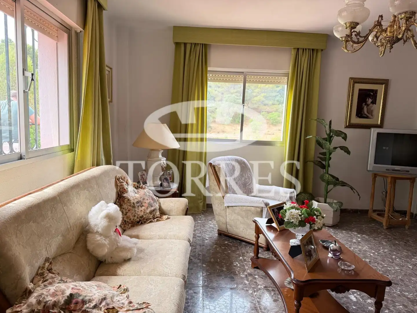 Sala de estar de Casa o chalet en venta en Málaga con Terraza, Trastero y Piscina