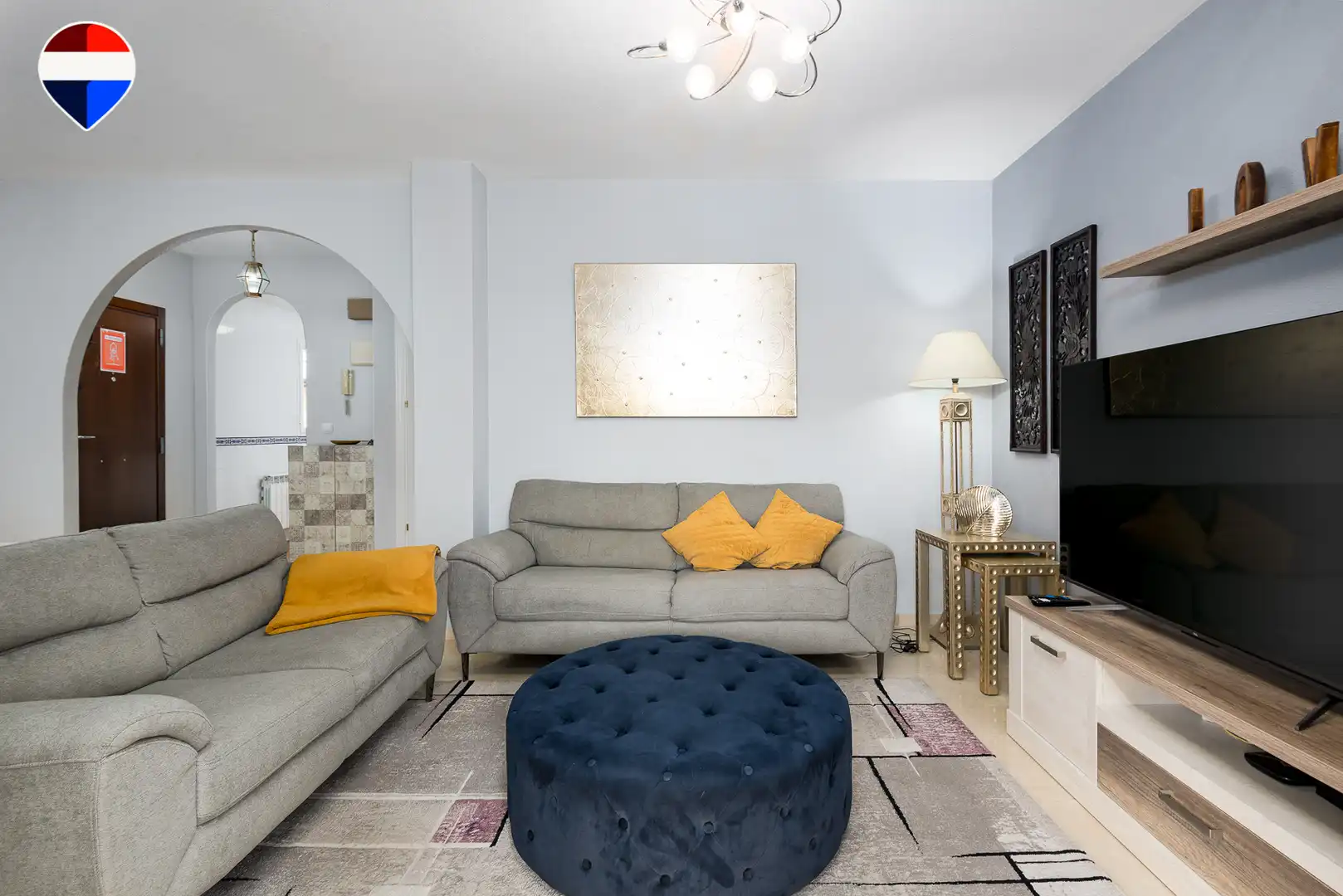 Sala de estar de Casa o chalet en venta en Mutxamel con Aire acondicionado, Terraza y Piscina