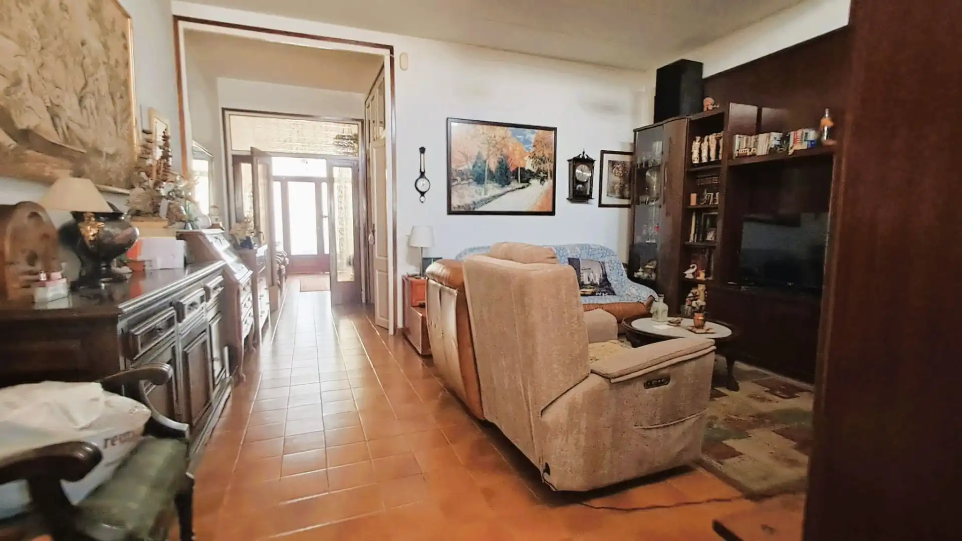 Sala d'estar de Casa adosada en venda en Mataró amb Aire condicionat, Calefacció i Jardí privat