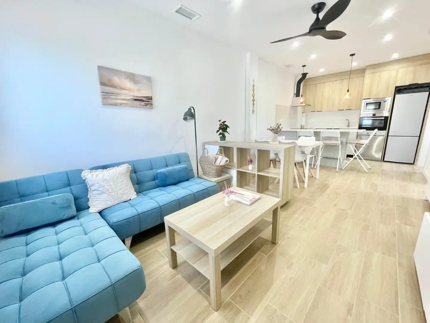 Sala d'estar de Casa o xalet de lloguer en San Javier amb Aire condicionat, Moblat i Rentadora