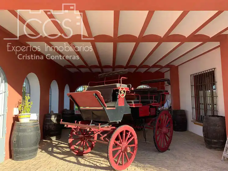 Vista exterior de Finca rústica en venta en Alcalá de Guadaira con Piscina y Amueblado