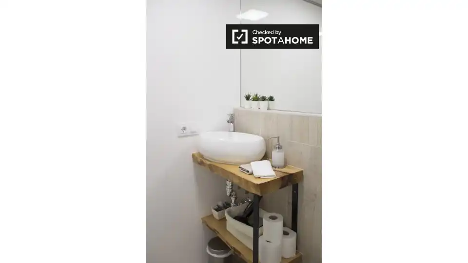 Bany de Apartament per a compartir en Madrid amb Aire condicionat, Calefacció i Terrassa