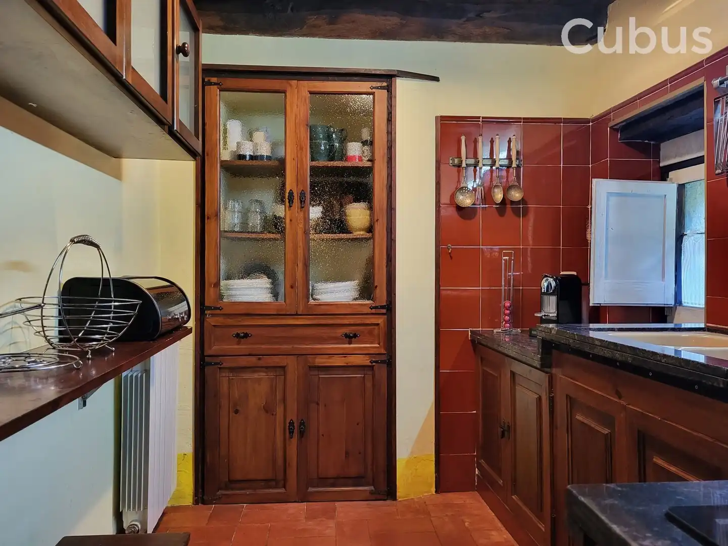 Cocina de Finca rústica en venta en Sant Feliu de Pallerols con Calefacción, Terraza y Trastero