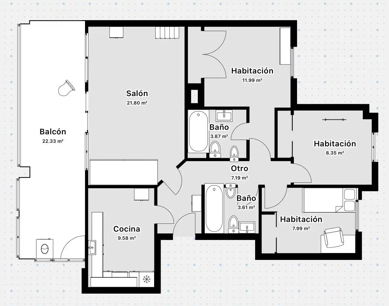 Piso en venta en Alicante / Alacant con Aire acondicionado, Terraza y Balcón