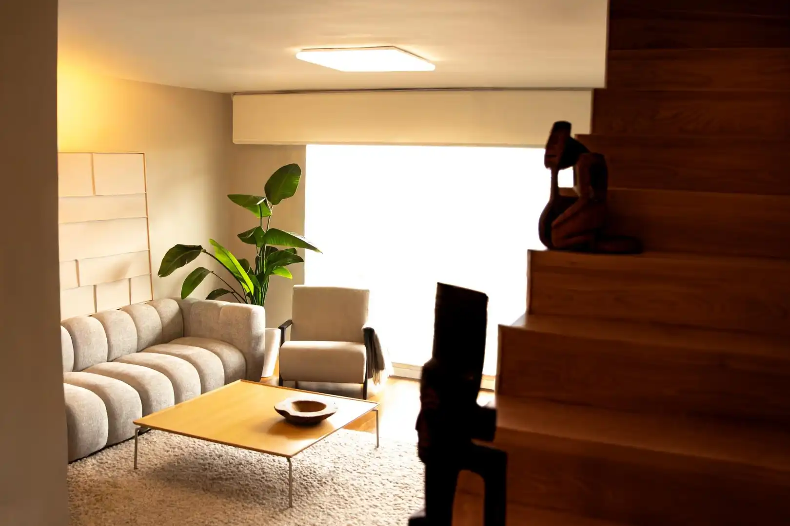 Living room of Duplexes for sale in Zaragoza  with Heating, Furnished and Balcony