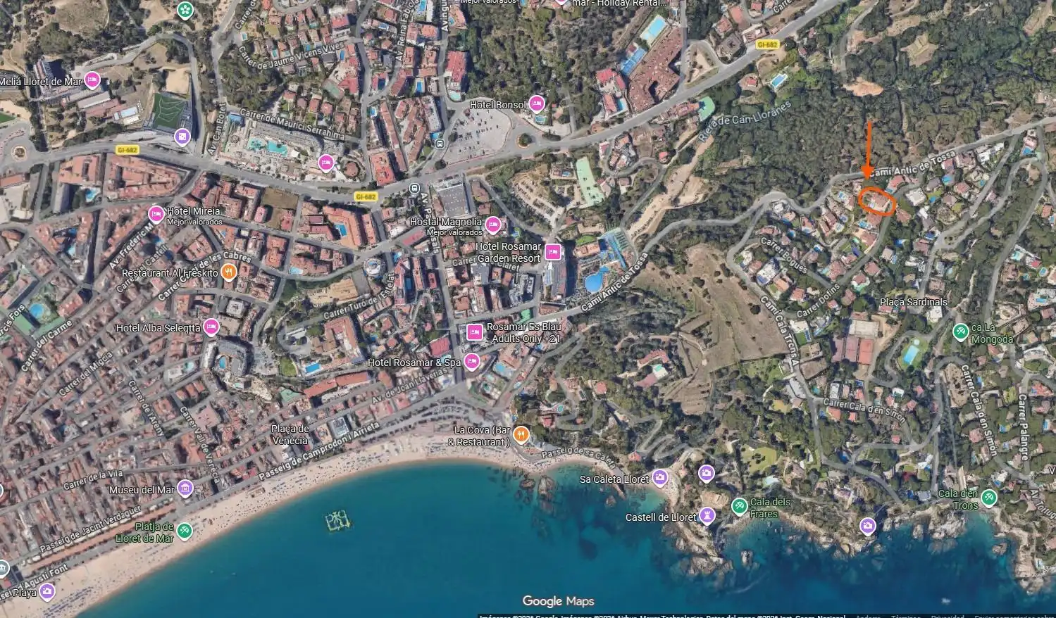 Vista exterior de Casa o xalet en venda en Lloret de Mar amb Calefacció, Piscina i Balcó