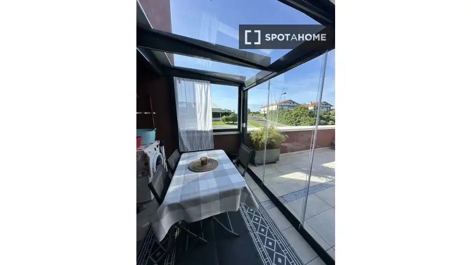 Terrace of Apartments for share in Sopela  with Air Conditioner, Terrace and Furnished