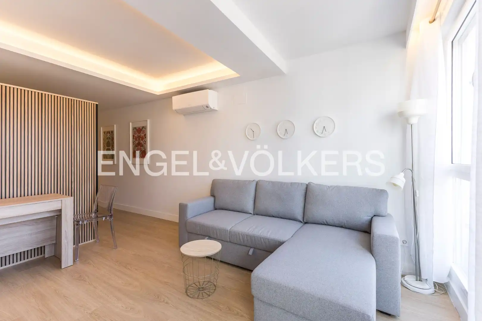 Wohnzimmer von Wohnung zur Miete in Madrid mit Klimaanlage, Heizung und Terrasse