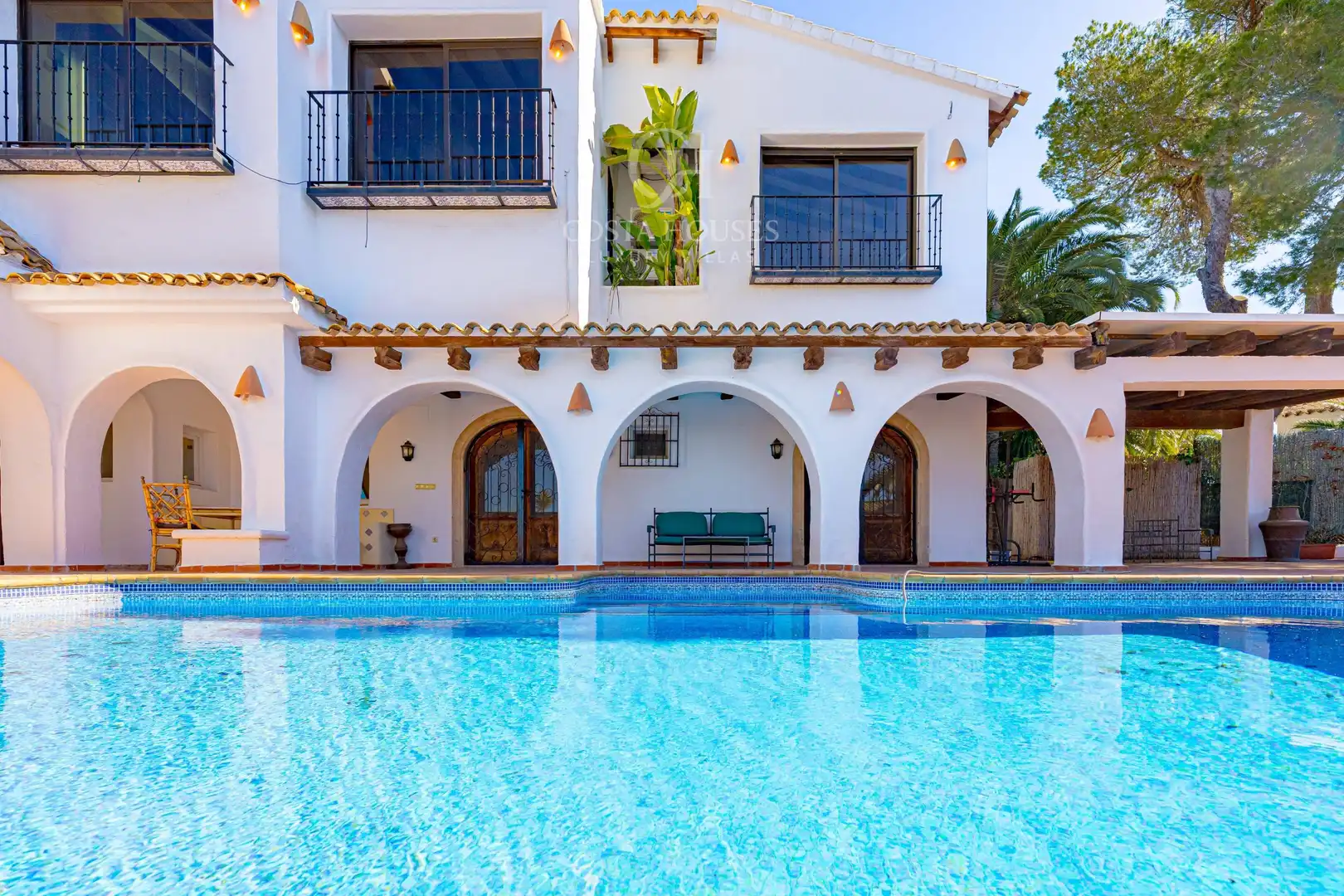 Piscina de Casa o chalet en venta en Moraira con Aire acondicionado, Calefacción y Jardín privado
