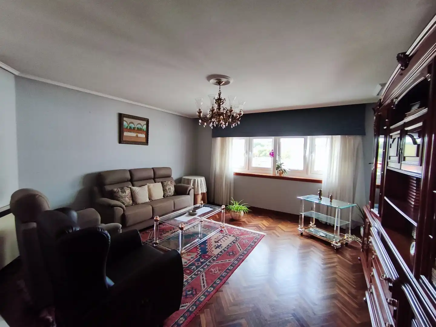 Sala de estar de Piso en venta en A Coruña Capital  con Calefacción, Parquet y Trastero