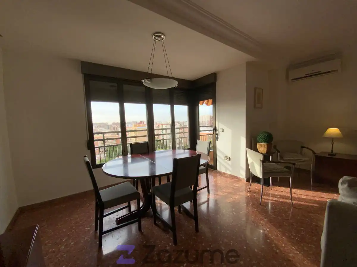 Esszimmer von Wohnung zur Miete in Valencia mit Klimaanlage, Heizung und Terrasse
