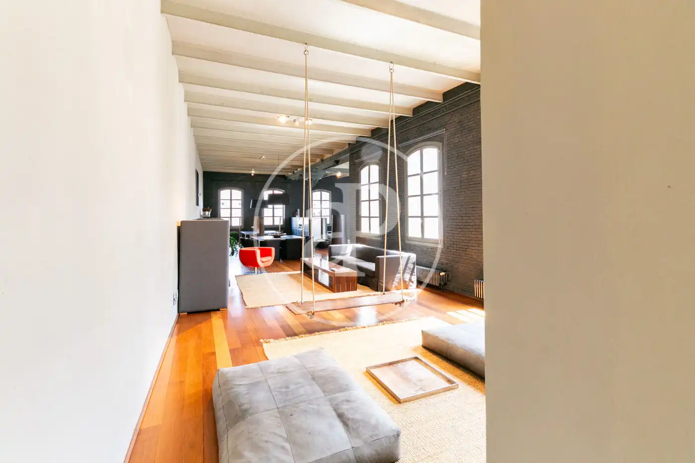 Sala de estar de Piso de alquiler en Barcelona con Aire acondicionado, Calefacción y Amueblado