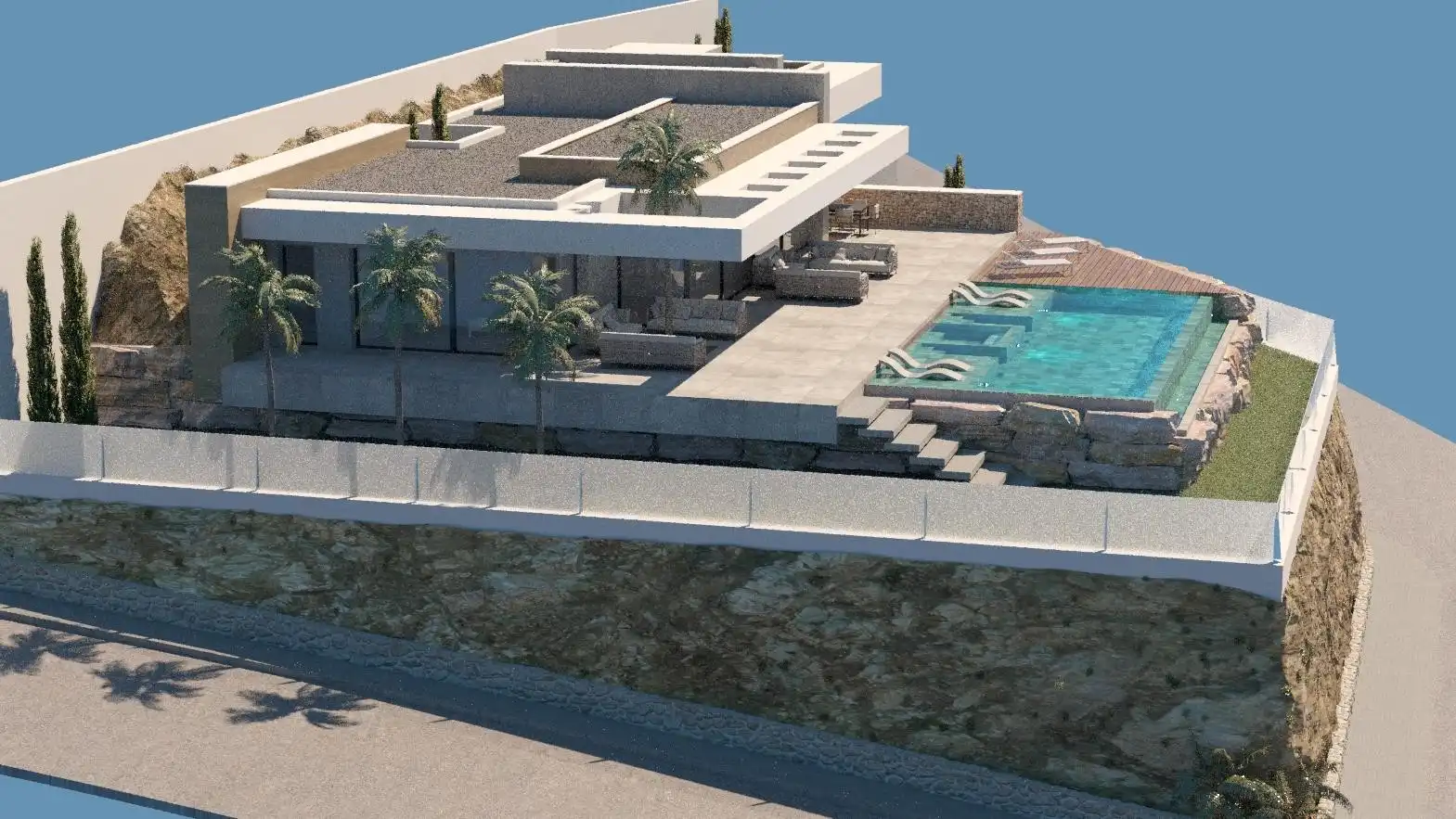 Piscina de Casa o xalet en venda en Rojales amb Aire condicionat, Jardí privat i Terrassa