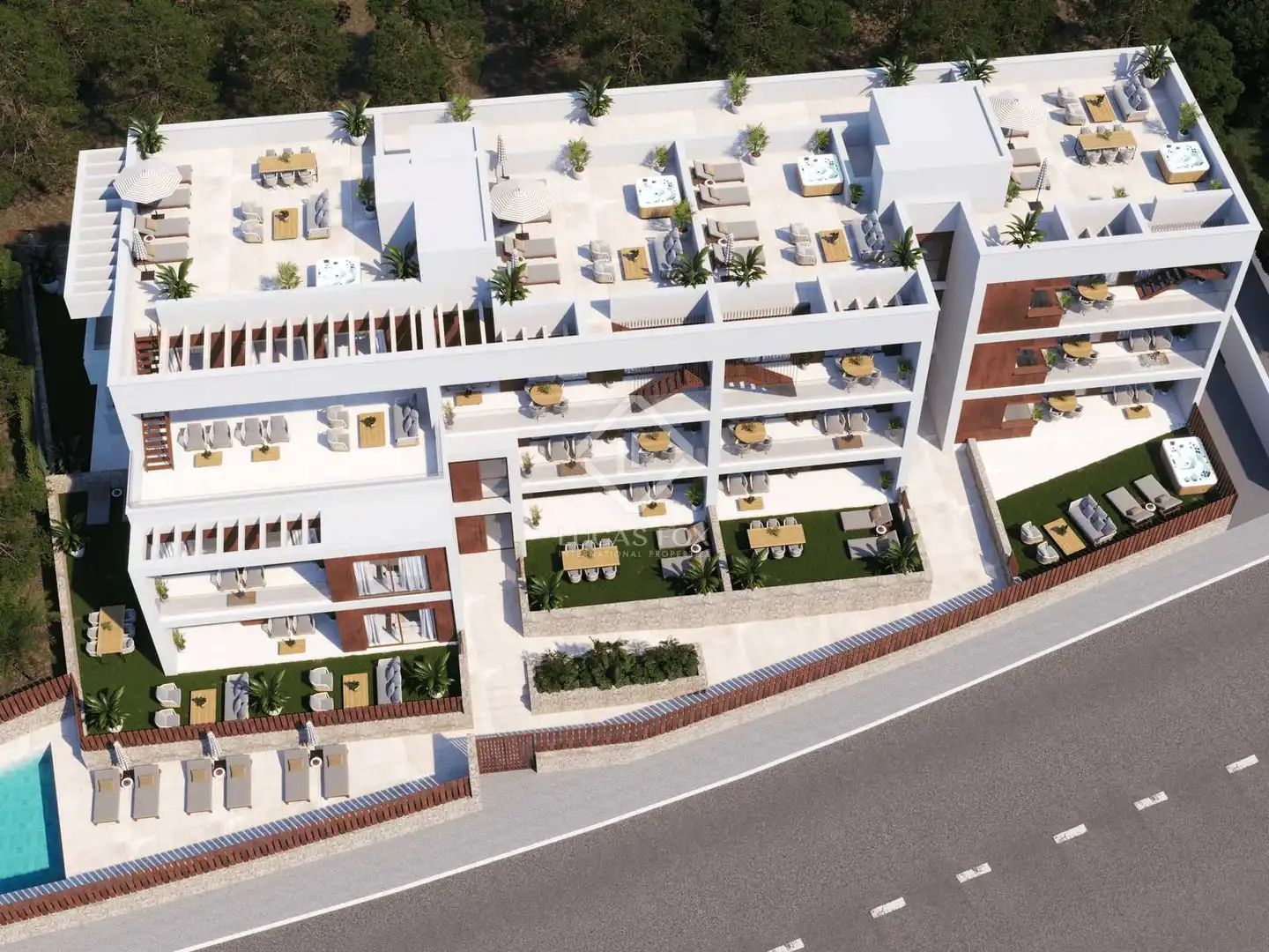 Außenansicht von Wohnung zum Verkauf in Santa Eulària des Riu mit Klimaanlage, Terrasse und Abstellraum
