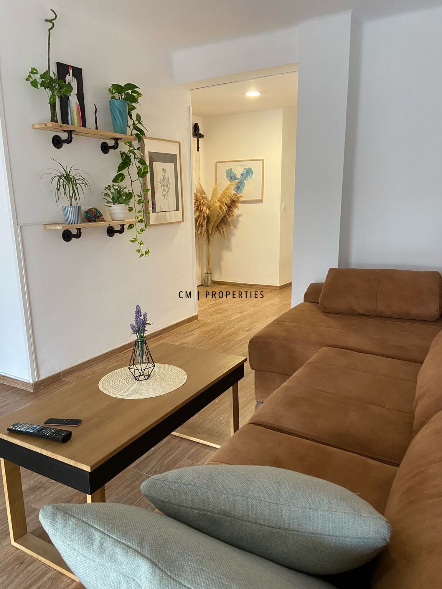 Living room of Flat for sale in  Valencia Capital  with Air Conditioner, Terrace and Furnished