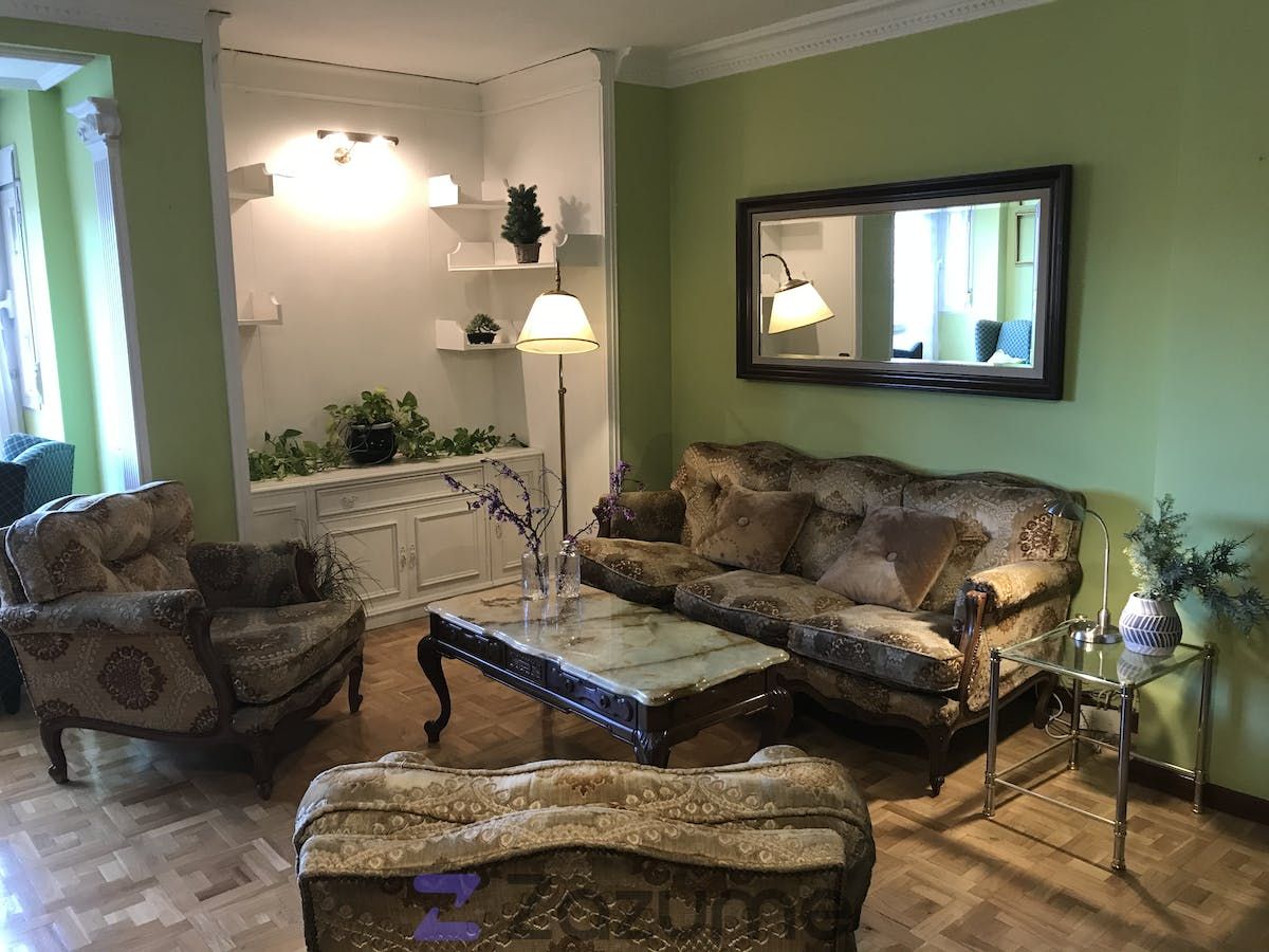 Living room of Flat for rent in  Madrid Capital  with Heating, Parquet flooring and Terrace