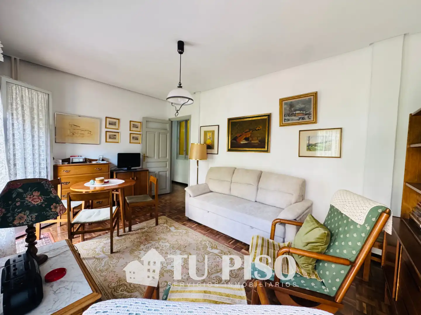 Wohnzimmer von Wohnung zur Miete in Madrid mit Heizung, Terrasse und Möbliert
