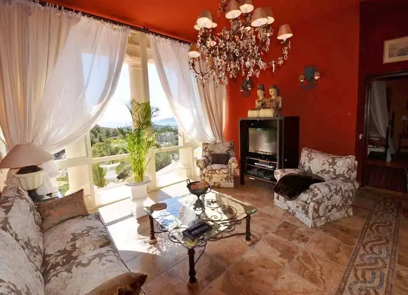 Sala de estar de Casa o chalet en venta en Altea con Aire acondicionado, Jardín privado y Terraza