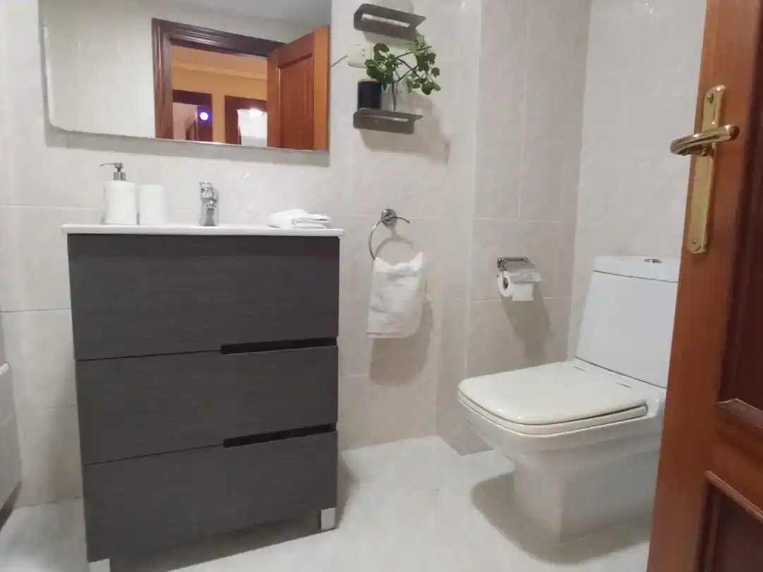 Badezimmer von Wohnung zur Miete in Bermeo mit Möbliert und Balkon