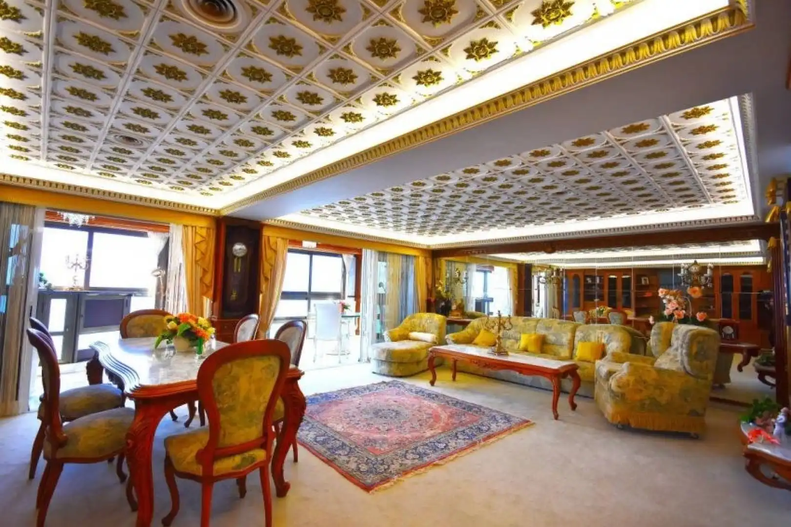 Wohnzimmer von Dachboden zum Verkauf in Calpe / Calp mit Klimaanlage, Heizung und Terrasse