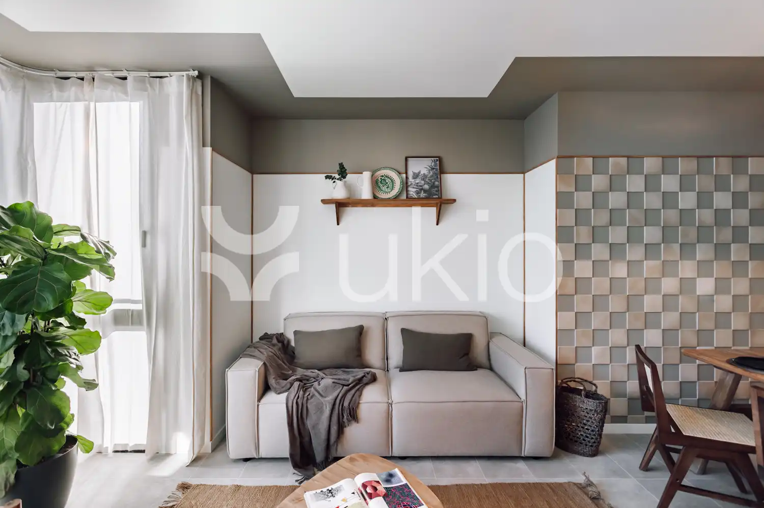 Sala d'estar de Apartament de lloguer en Barcelona amb Aire condicionat, Calefacció i Moblat