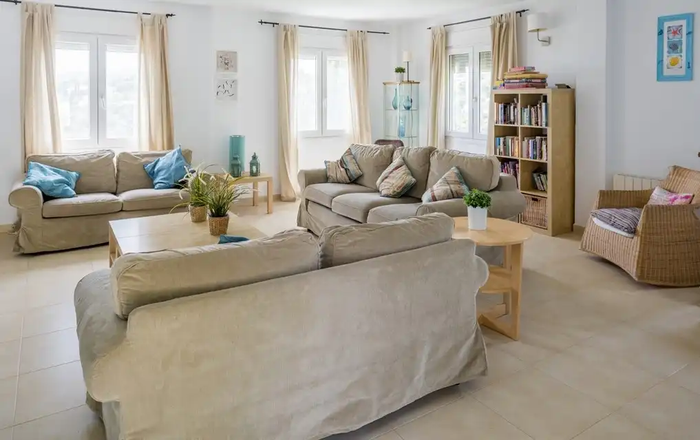 Living room of Houses for sale in Frigiliana  with Air Conditioner, Private garden and Terrace