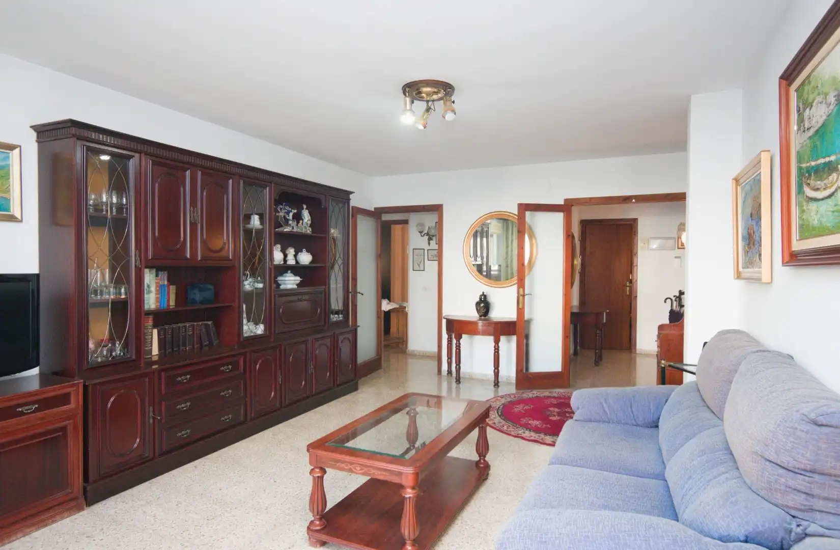 Living room of Flat for sale in  Palma de Mallorca  with Air Conditioner, Terrace and Furnished