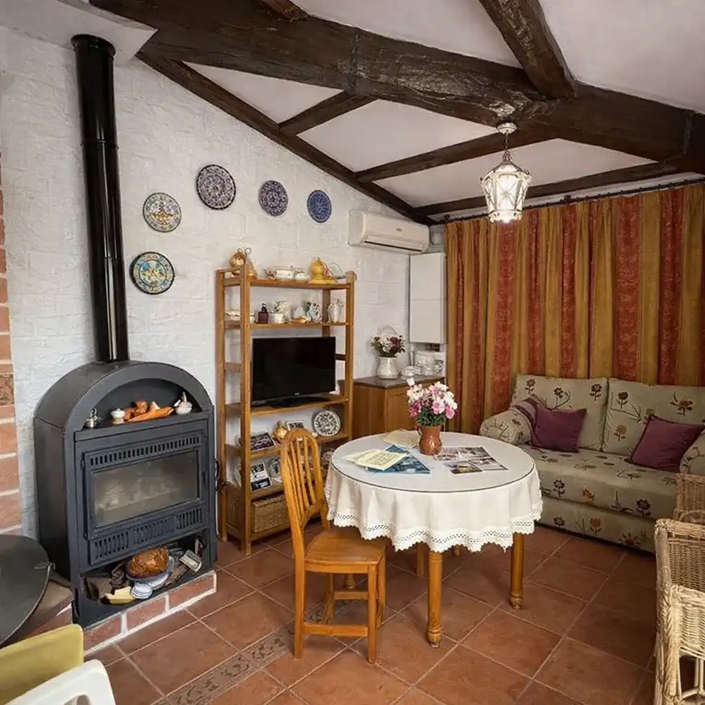 Sala de estar de Casa adosada en venta en Montearagón con Aire acondicionado, Calefacción y Terraza