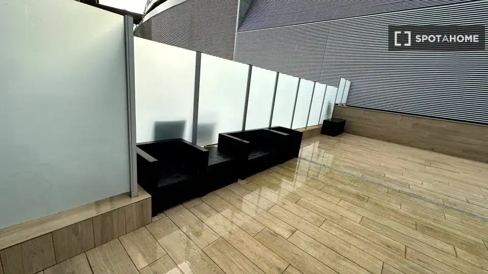 Terraza de Apartamento para compartir en Pasaia con Aire acondicionado, Terraza y Amueblado