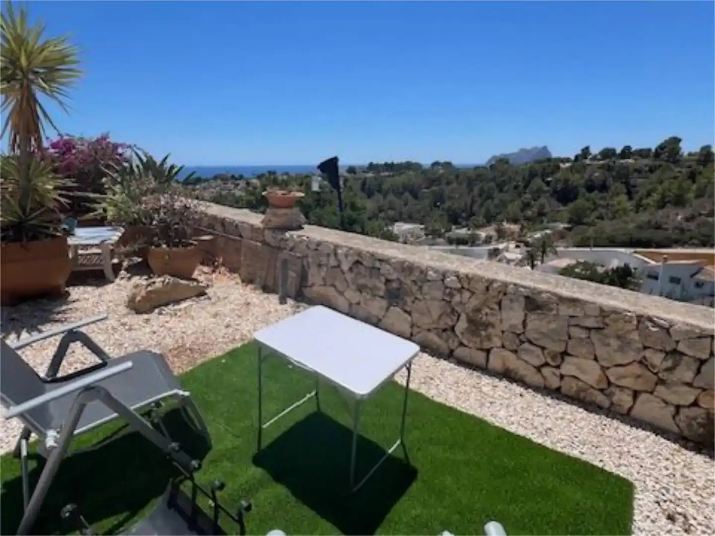 Terrace of Flat for rent in Benissa  with Air Conditioner, Private garden and Swimming Pool