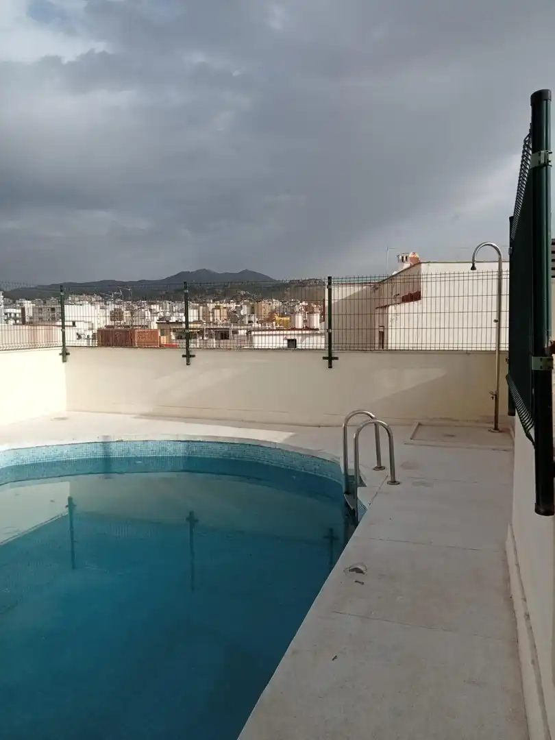 Piscina de Ático de alquiler en Málaga Capital con Amueblado, Balcón y Piscina comunitaria