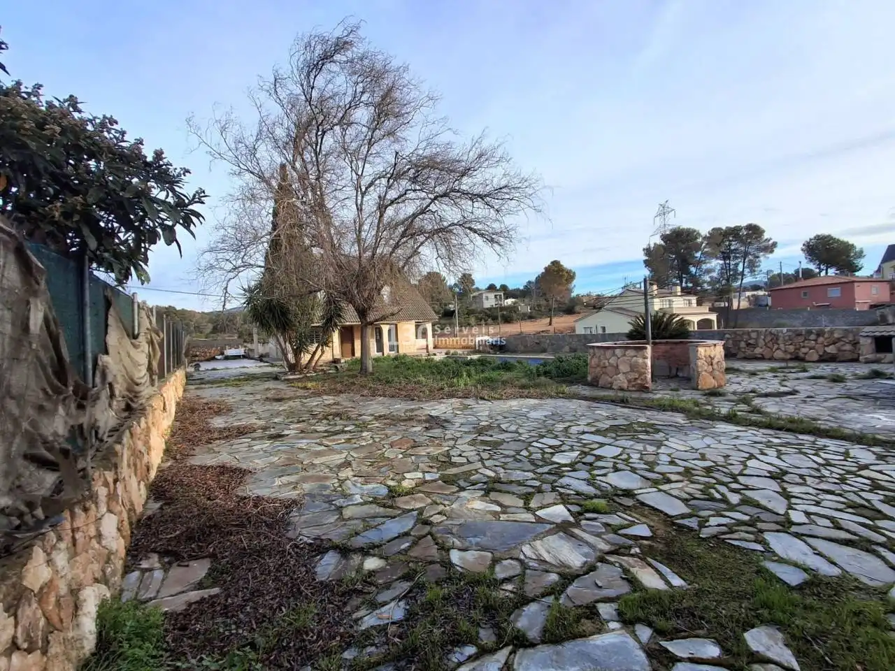 Vista exterior de Casa o xalet en venda en Cabra del Camp amb Jardí privat, Parquet i Terrassa