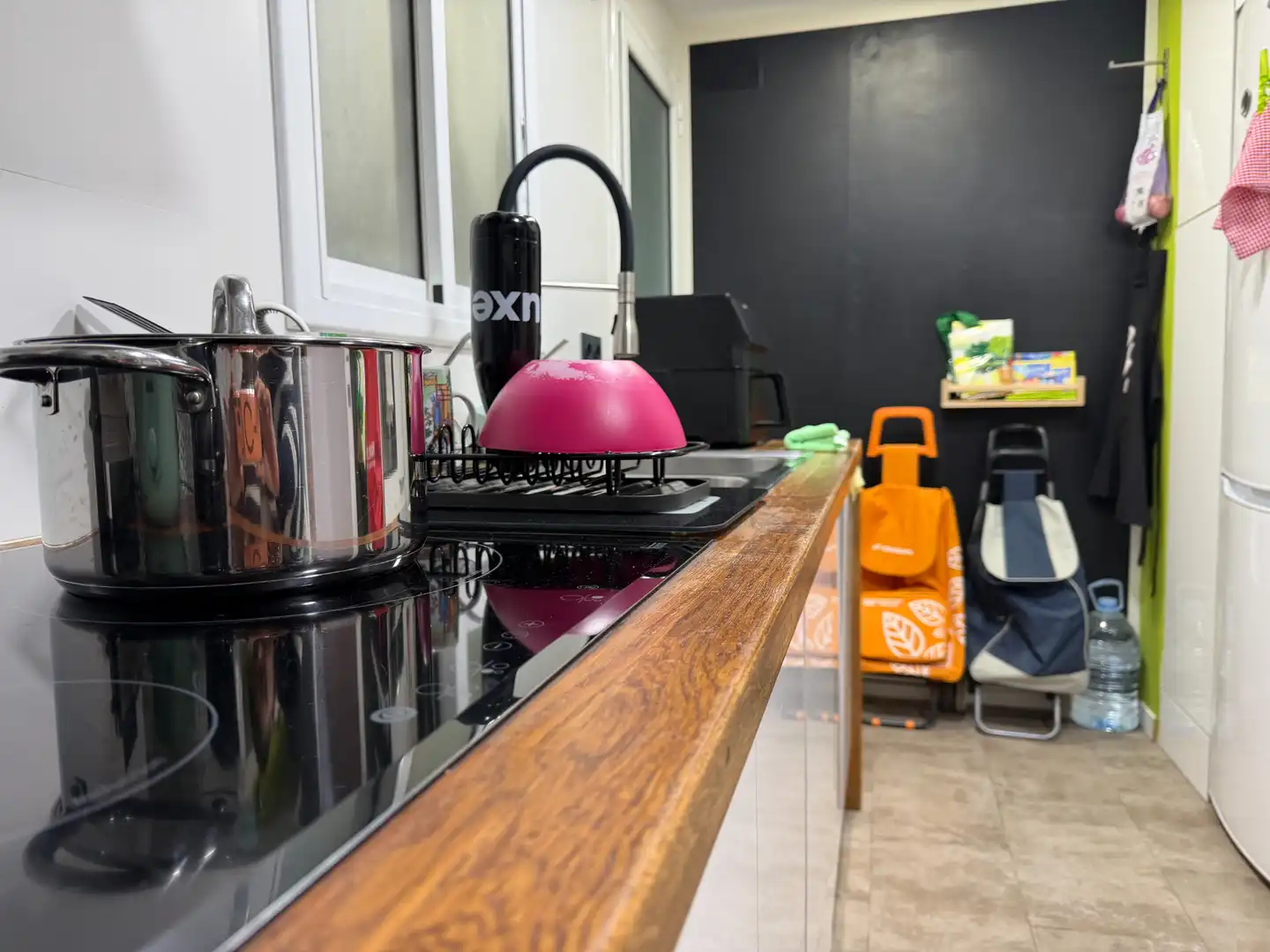 Küche von Wohnung zum Verkauf in Badalona mit Klimaanlage, Heizung und Parkett