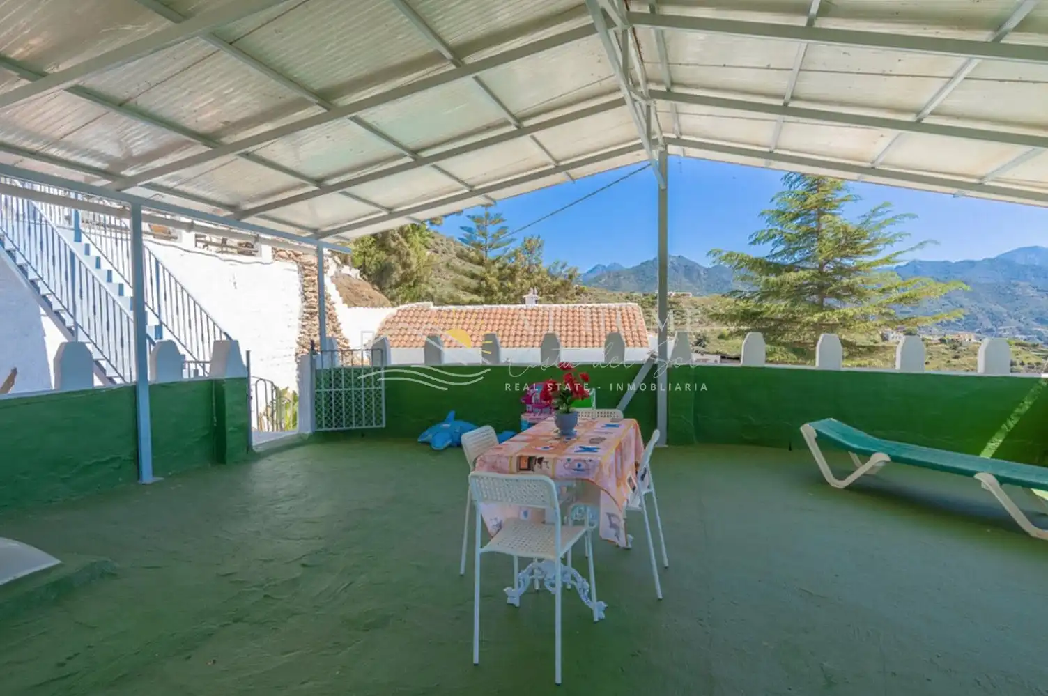 Terrasse von Country house zur Miete in Frigiliana mit Schwimmbad und Haustiere erlaubt