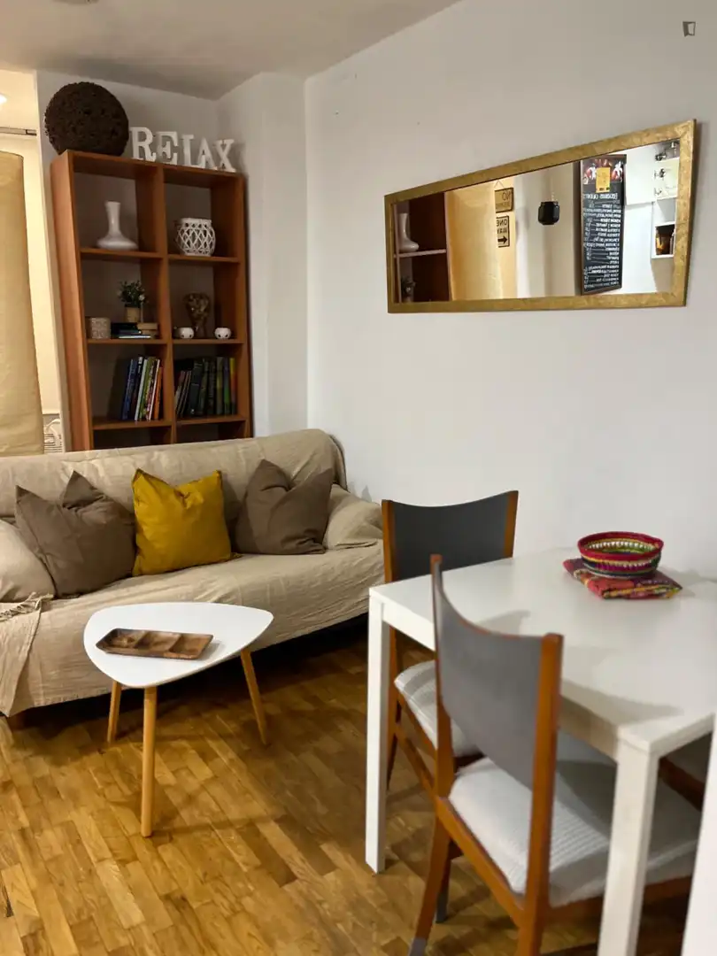 Living room of Study for rent in Barcelona  with Air Conditioner, Heating and Furnished