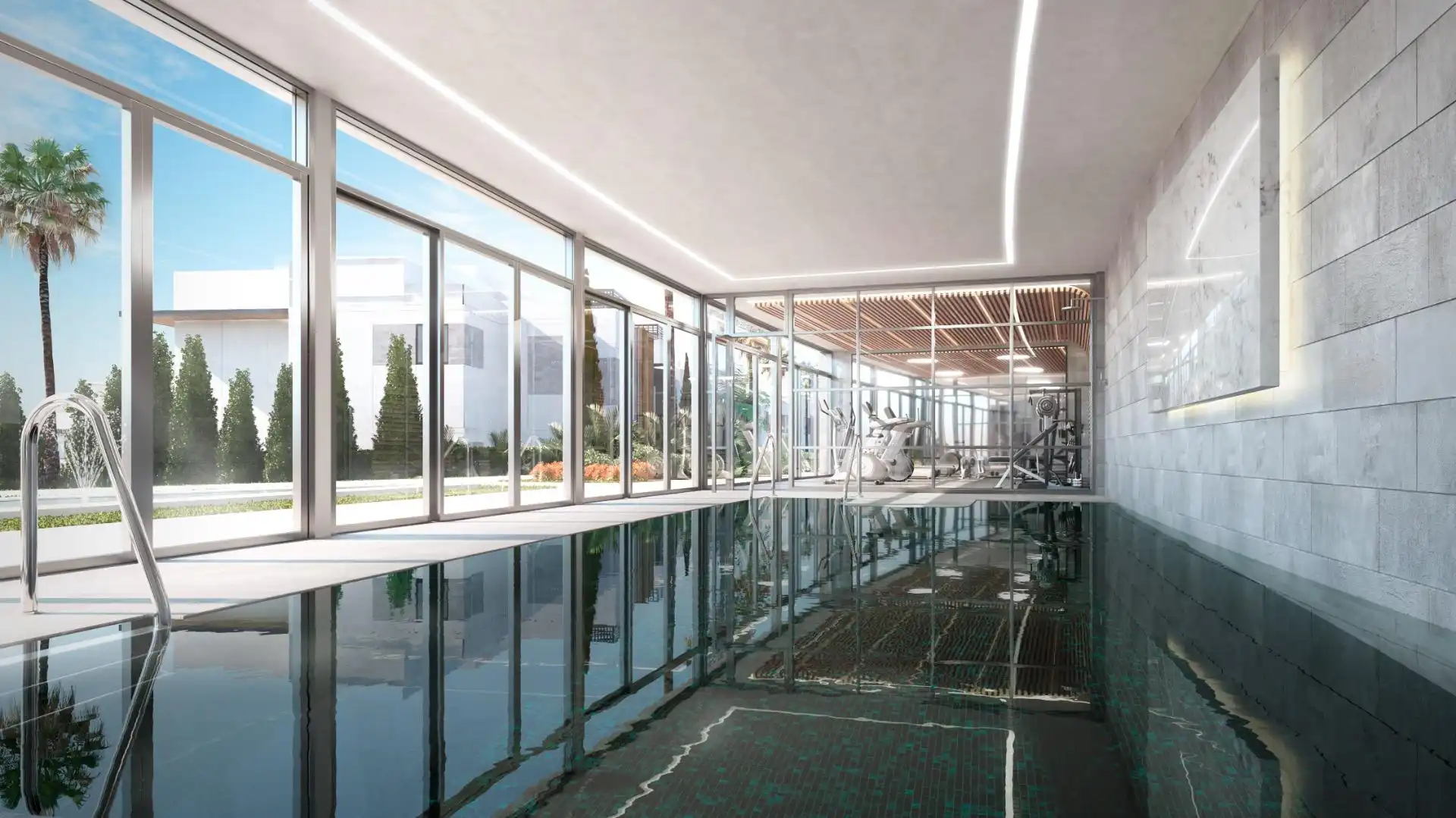 Swimming pool of Flat for sale in Marbella  with Air Conditioner, Heating and Private garden