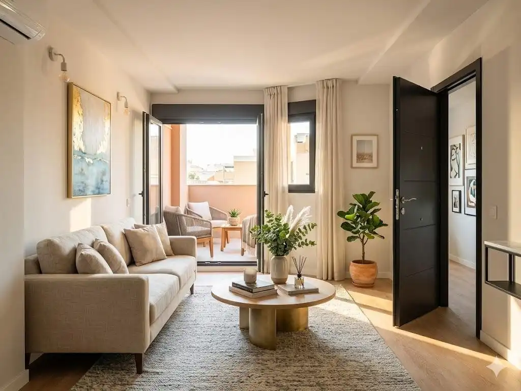 Sala d'estar de Àtic en venda en Madrid amb Aire condicionat, Calefacció i Terrassa