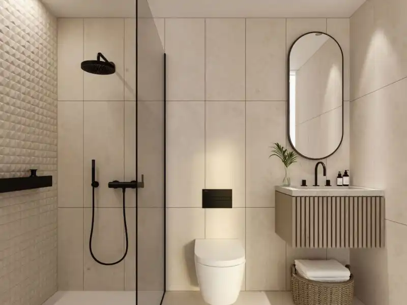 Bathroom of Flat for sale in Calpe / Calp  with Air Conditioner, Private garden and Terrace