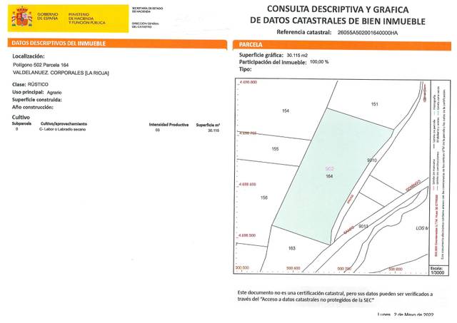 Terreno en Venta en N/A en Corporales