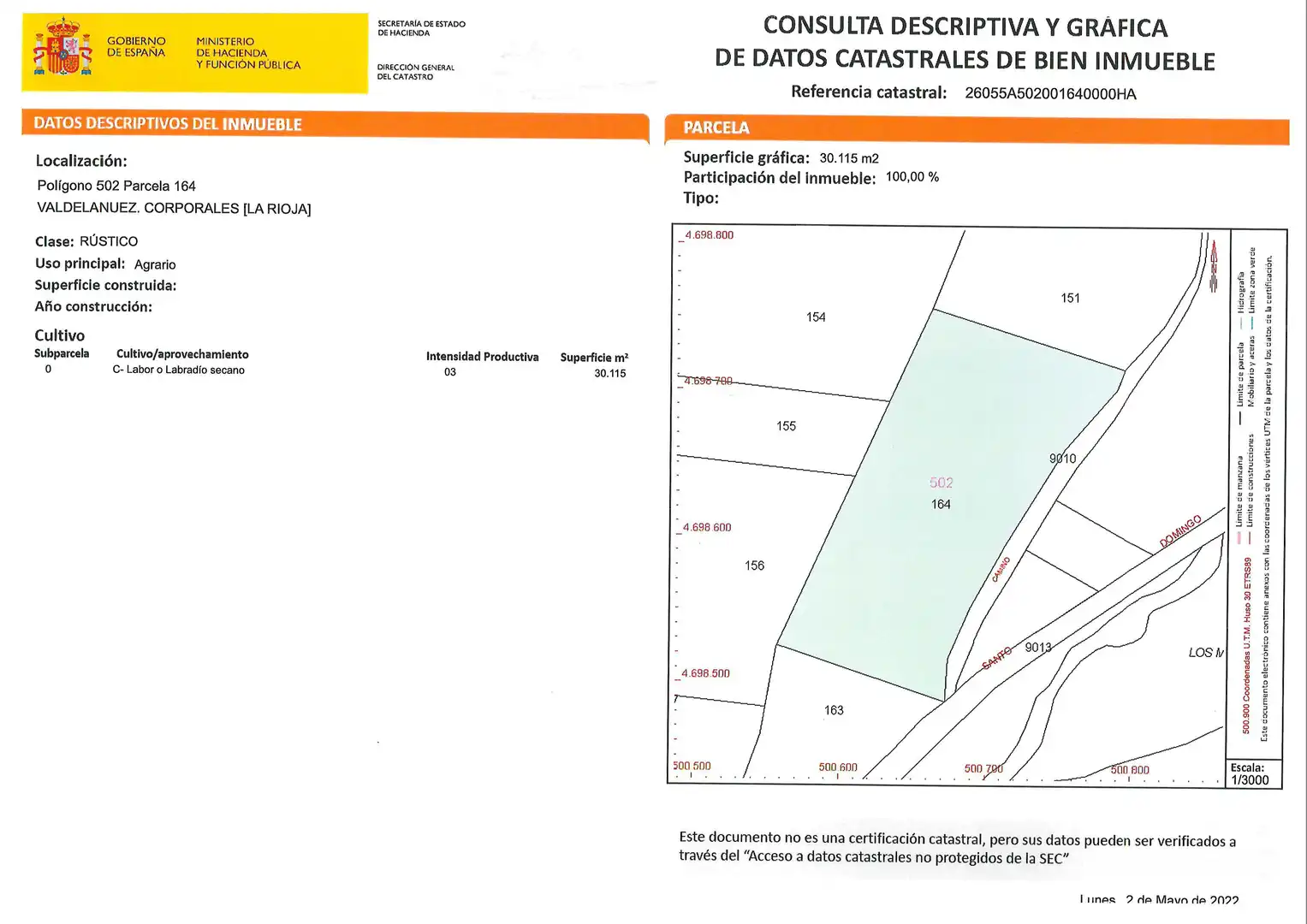 Rural land for sale in Corporales
