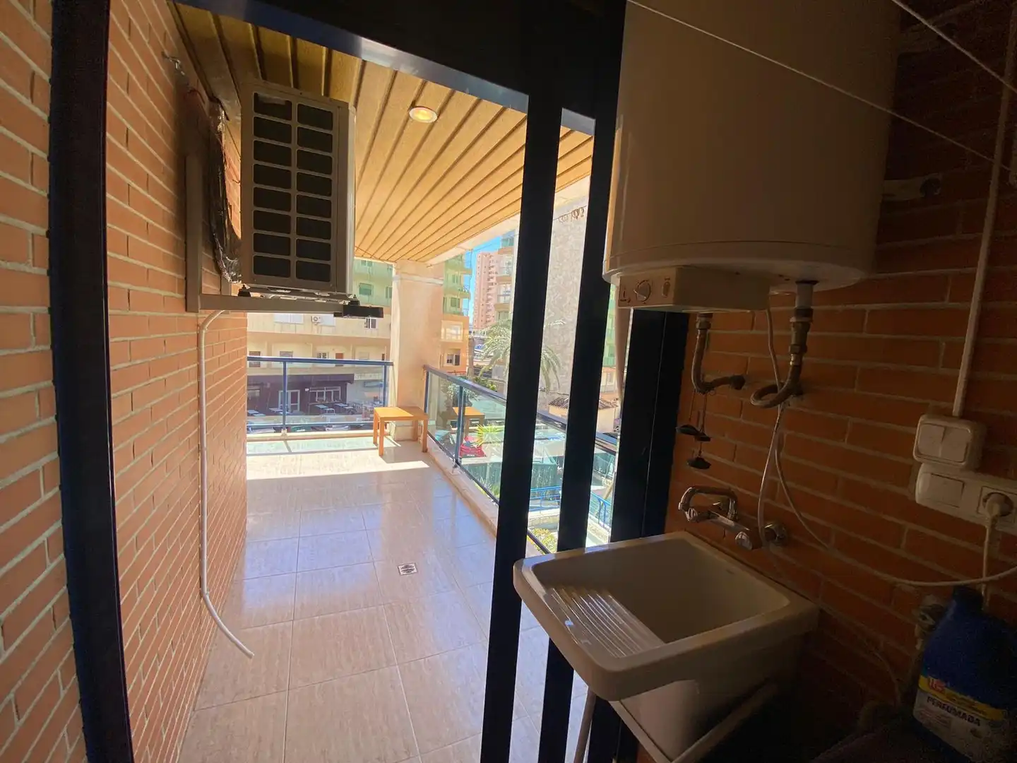 Terrasse von Wohnungen zum Verkauf in Calpe / Calp mit Klimaanlage, Heizung und Privatgarten
