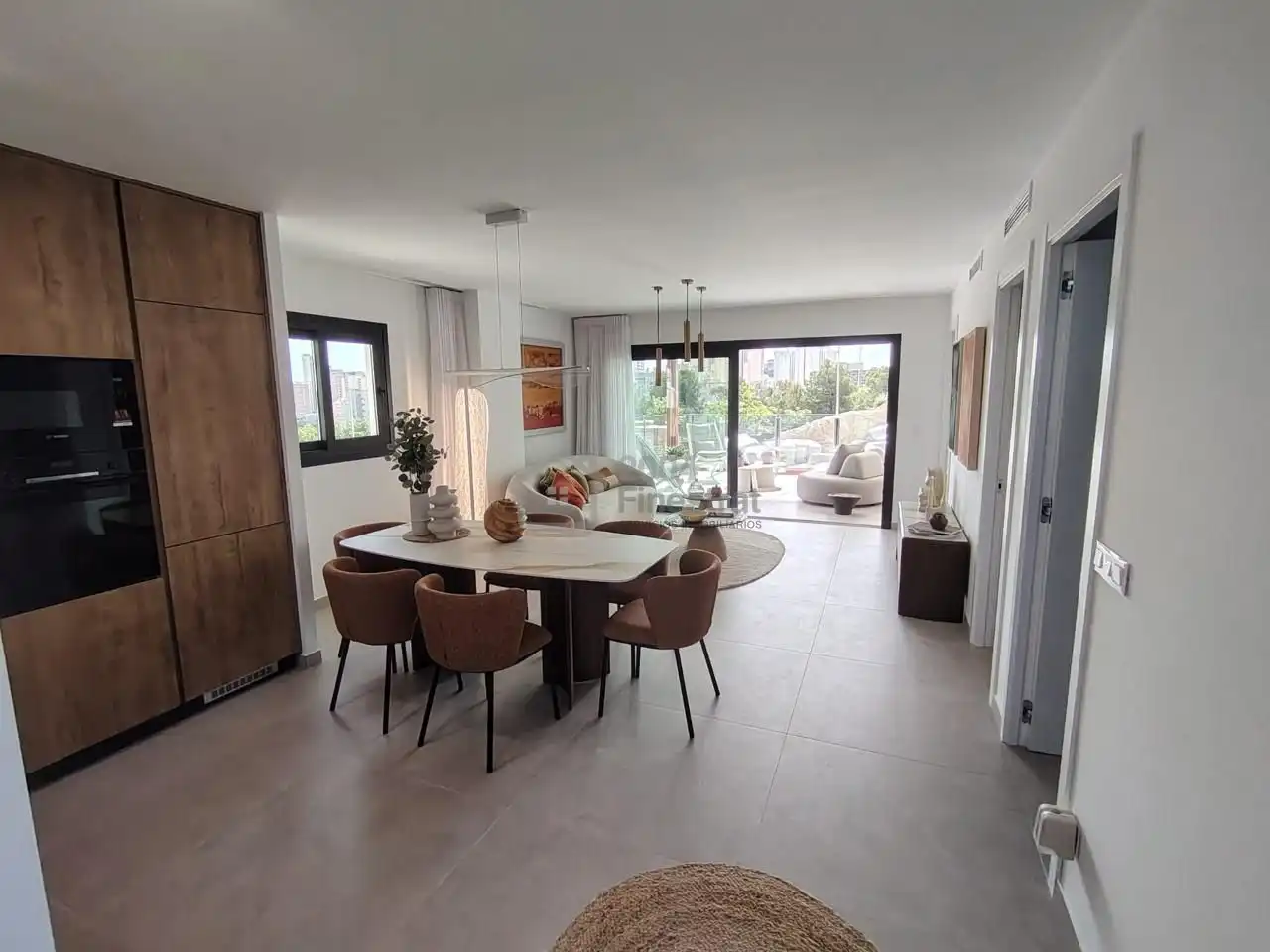 Esszimmer von Dachboden zum Verkauf in Villajoyosa / La Vila Joiosa mit Klimaanlage, Terrasse und Balkon