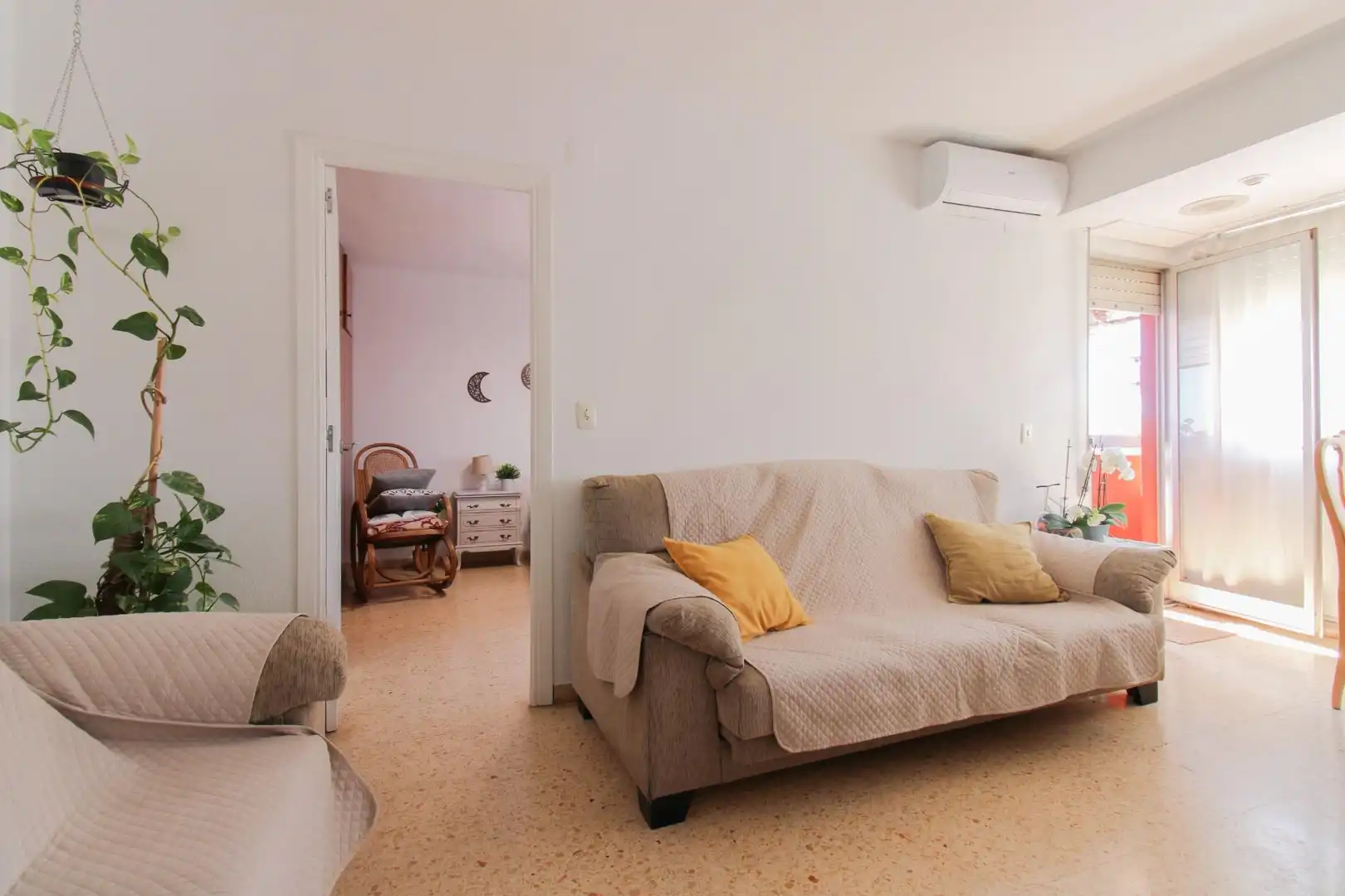 Living room of Flat for sale in La Pobla de Farnals  with Air Conditioner and Balcony